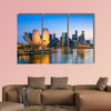 Singapore skyline at the Marina during twilight multi panel canvas wall art