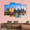 Singapore skyline at the Marina during twilight multi panel canvas wall art