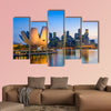 Singapore skyline at the Marina during twilight multi panel canvas wall art