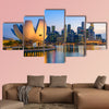 Singapore skyline at the Marina during twilight multi panel canvas wall art