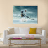 Ice hockey player in outdoor mountains Multi panel canvas wall art