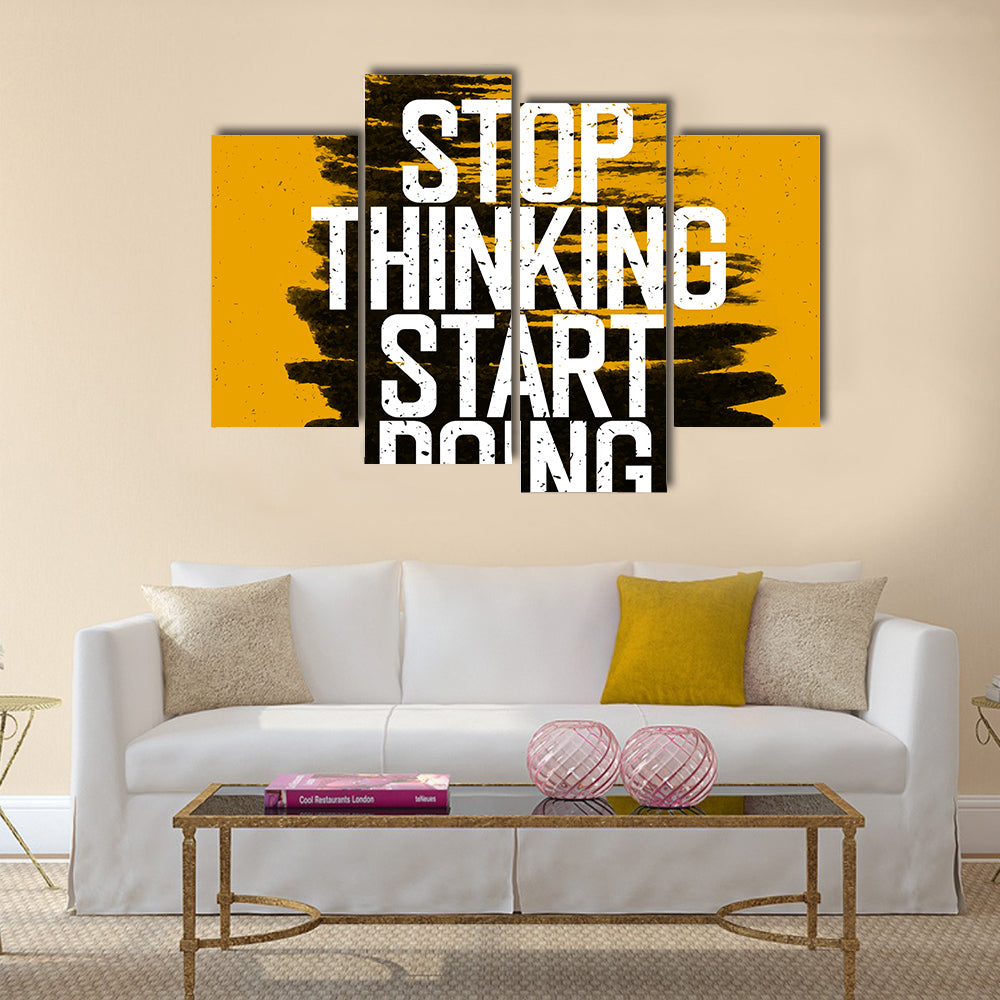 Stop thinking Start doing Multi Panel Canvas Wall Art