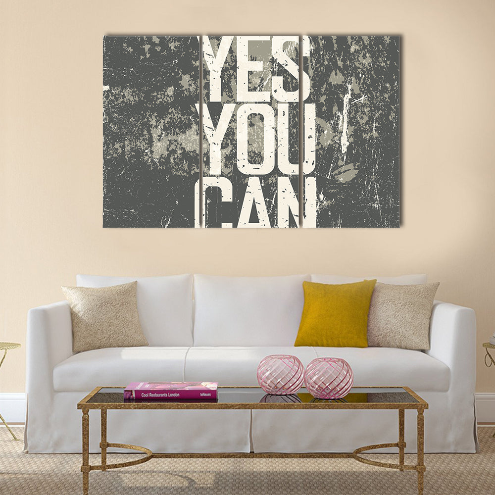 Yes You Can Multi Panel Canvas Wall Art