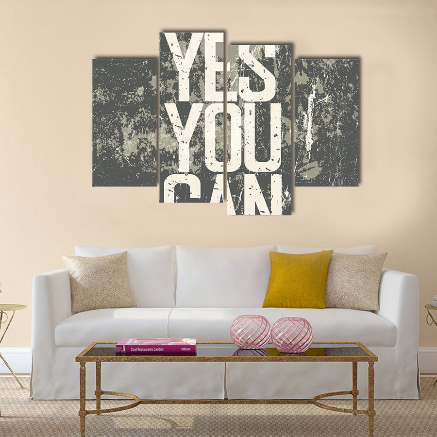 Yes You Can Multi Panel Canvas Wall Art