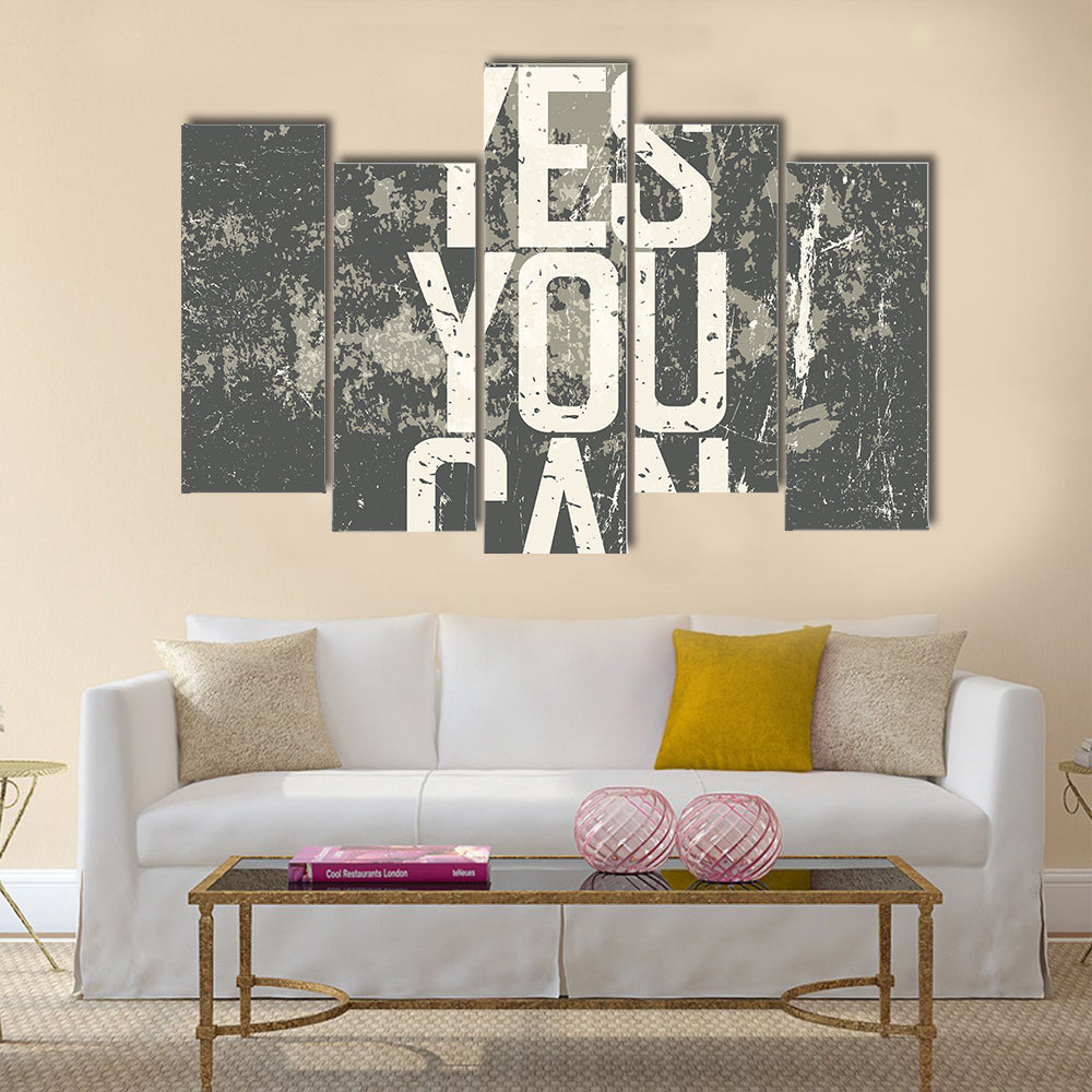 Yes You Can Multi Panel Canvas Wall Art