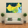 Color map of China multi panel canvas wall art