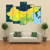 Color map of China multi panel canvas wall art