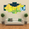 Color map of China multi panel canvas wall art