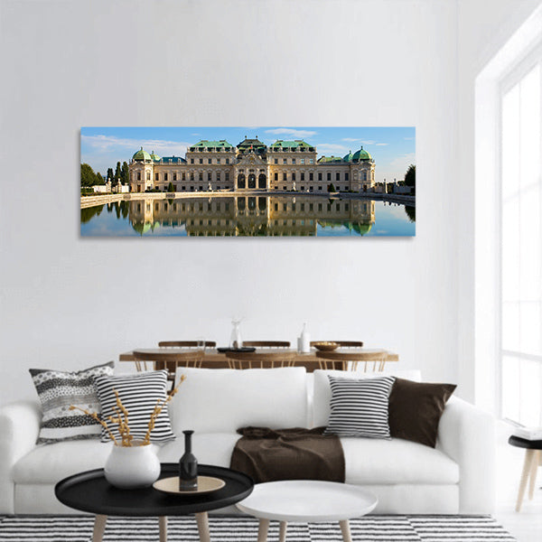 Summer palace Belvedere in Vienna panoramic canvas wall art