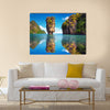 Beautiful nature of Thailand. James Bond island reflects in water near Phuket Multi Panel Canvas Wall Art