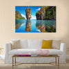 Beautiful nature of Thailand. James Bond island reflects in water near Phuket Multi Panel Canvas Wall Art