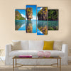 Beautiful nature of Thailand. James Bond island reflects in water near Phuket Multi Panel Canvas Wall Art