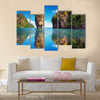 Beautiful nature of Thailand. James Bond island reflects in water near Phuket Multi Panel Canvas Wall Art