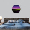 Aurora borealis seen from Polish in the area of Suwalki hexagonal canvas wall art