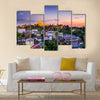 Yangon, Myanmar skyline with Shwedagon Pagoda Multi panel canvas wall art