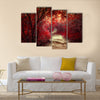 Surreal colors of fantasy landscape at tropical jungle forest multi panel canvas wall art