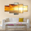 Beautiful sunset over the sea Multi Panel Canvas Wall Art