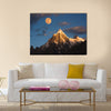 Morning sunrise over Paiyu peak in Karakoram Multi panel canvas wall art