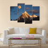 Morning sunrise over Paiyu peak in Karakoram Multi panel canvas wall art