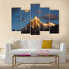 Morning sunrise over Paiyu peak in Karakoram Multi panel canvas wall art