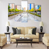 Cheonggyecheon Stream in Seoul City Multi panel canvas wall art