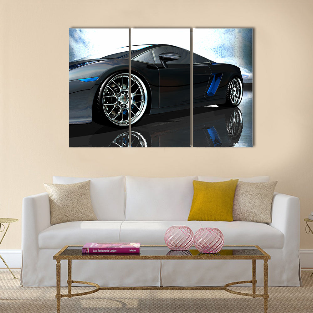 Sports car Multi panel canvas wall art