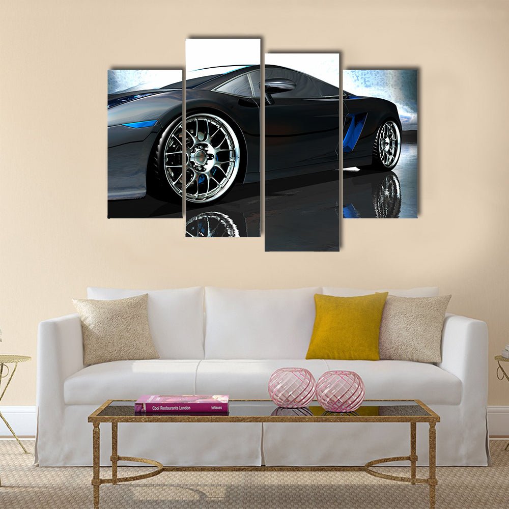 Sports car Multi panel canvas wall art