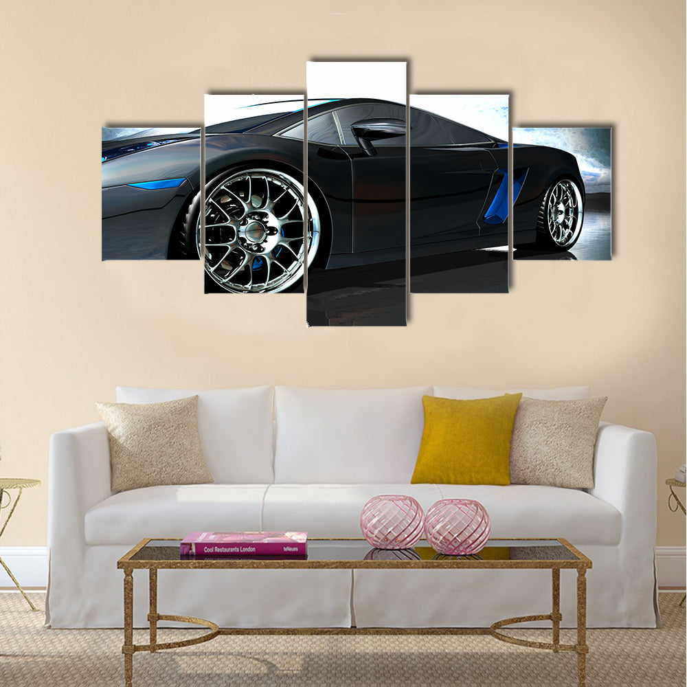 Sports car Multi panel canvas wall art