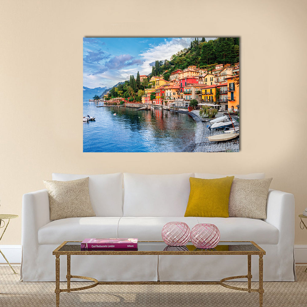 Town of Menaggio on lake Como, Milan, Italy multi panel canvas wall art