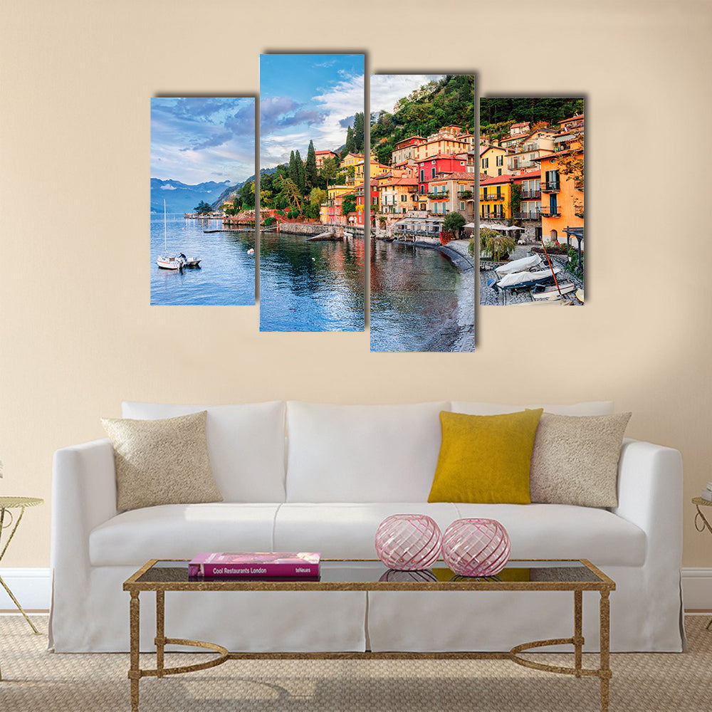 Town of Menaggio on lake Como, Milan, Italy multi panel canvas wall art