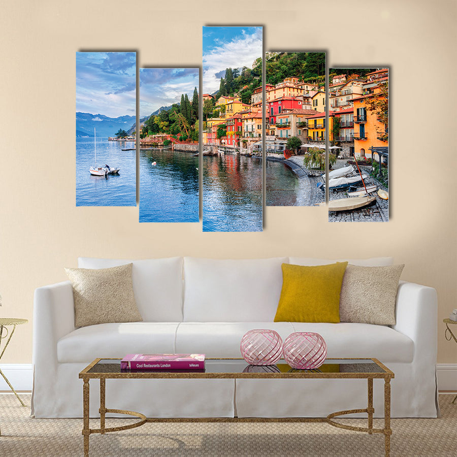 Town of Menaggio on lake Como, Milan, Italy multi panel canvas wall art