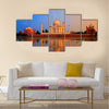 Taj Mahal Agra, India, on sunset Multi panel canvas wall art