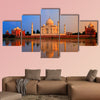 Taj Mahal, Agra, India, on sunset multi panel canvas wall art