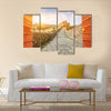 The Great Wall in the sunset,in Beijing, China multi panel canvas wall art