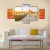 The Great Wall in the sunset,in Beijing, China multi panel canvas wall art