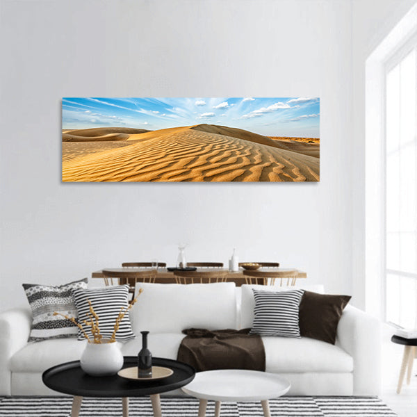 Dunes of Thar Desert panoramic canvas wall art.