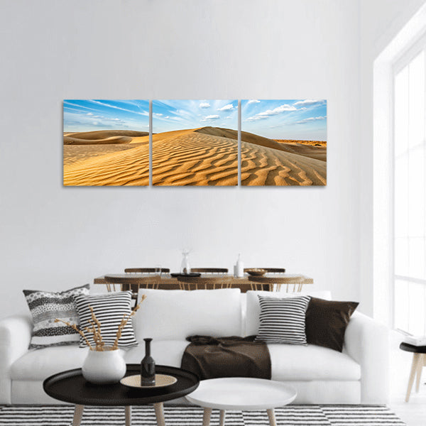 Dunes of Thar Desert panoramic canvas wall art.