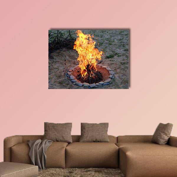Campfire multi panel canvas wall art