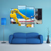 robotic hand machine tool at industrial manufacture factory multi panel canvas wall art