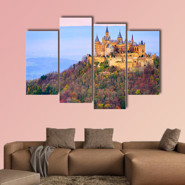 Hohenzollern castle, Stuttgart, Germany, in the early morning wall art