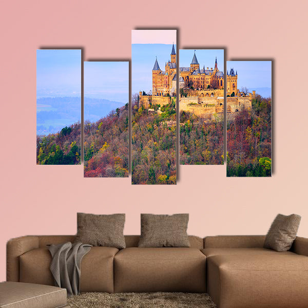 Hohenzollern castle, Stuttgart, Germany, in the early morning wall art