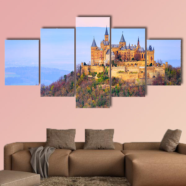 Hohenzollern castle, Stuttgart, Germany, in the early morning wall art