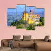 Panoramic view of Pena palace, Sintra, Portugal multi panel canvas wall art