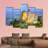 Panoramic view of Pena palace, Sintra, Portugal multi panel canvas wall art