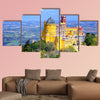 Panoramic view of Pena palace, Sintra, Portugal multi panel canvas wall art