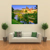 A Lake View In Front Of A Church Multi Panel Canvas all Art Print Set