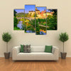 A Lake View In Front Of A Church Multi Panel Canvas all Art Print Set