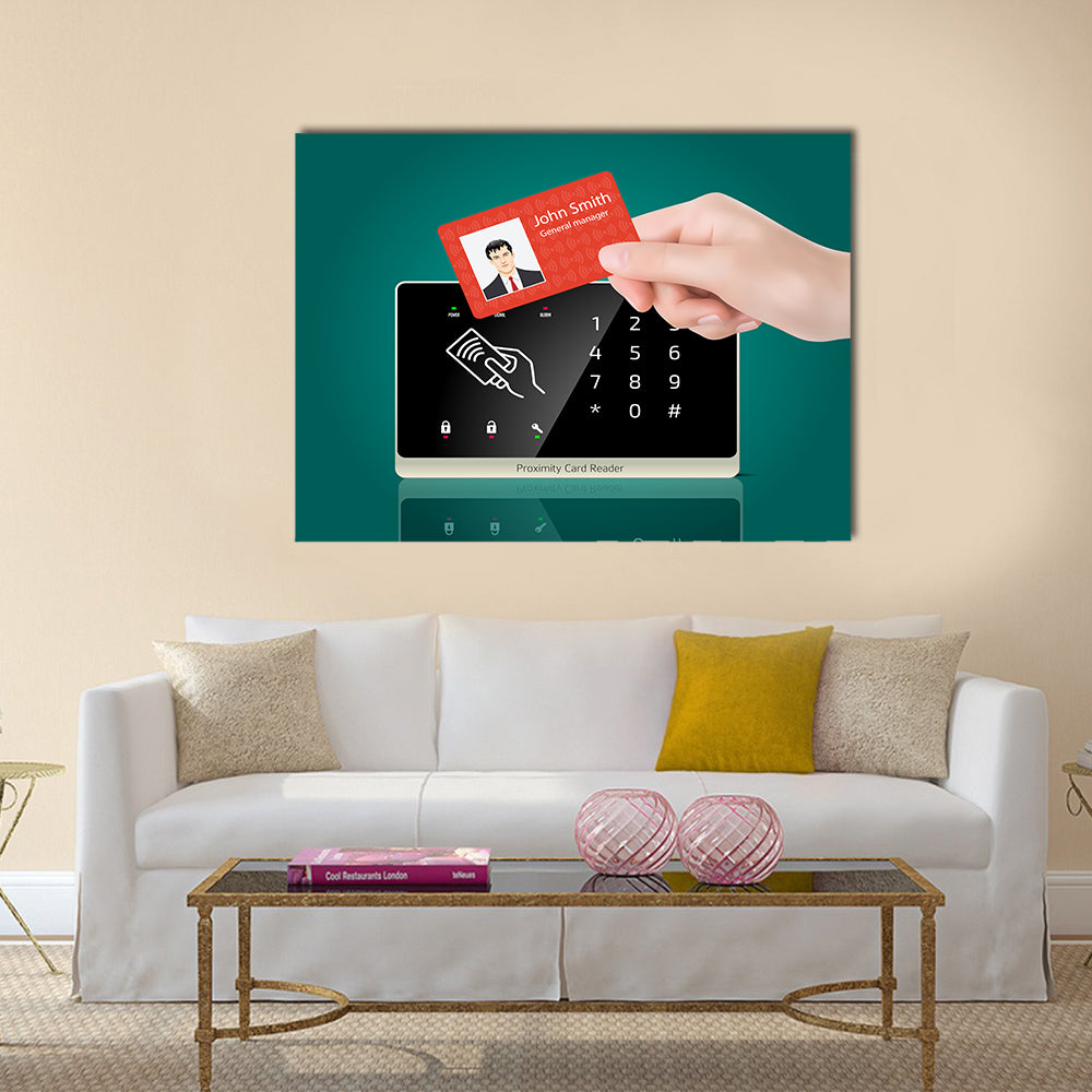 Vector - Access control - Proximity card reader Multi panel canvas wall art