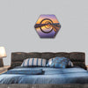 Falkirk Wheel at sunset , Scotland hexagonal canvas wall art