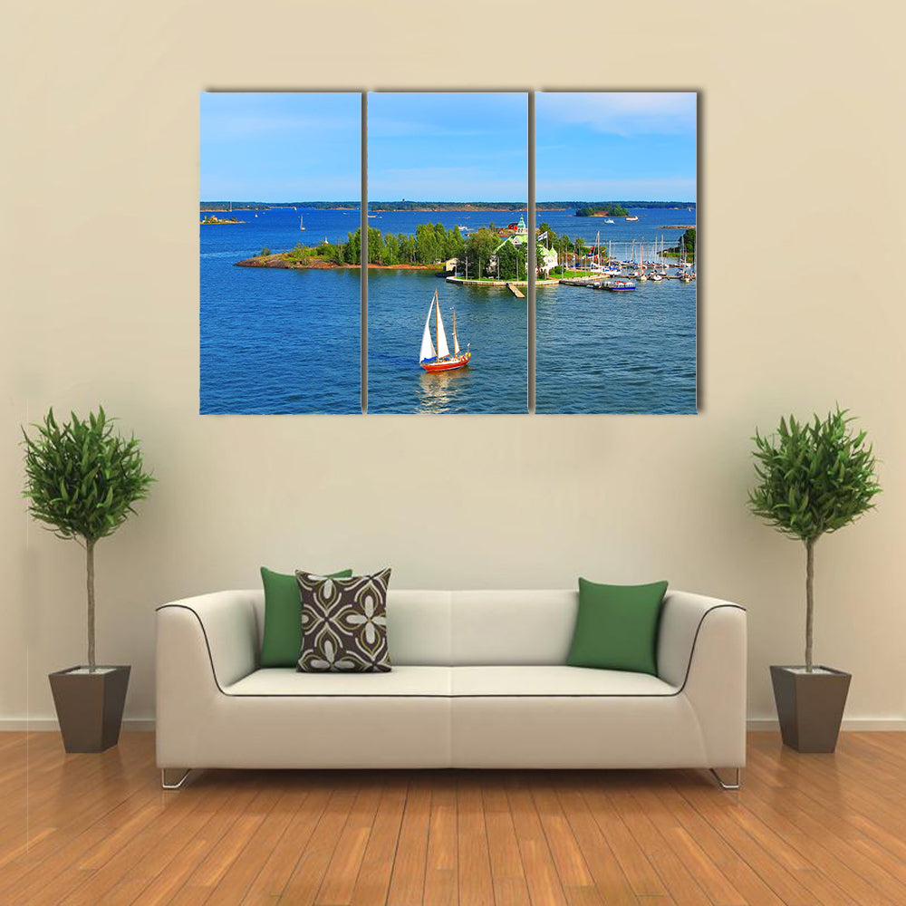 Baltic Sea in Helsinki, Finland Finland multi panel canvas wall art